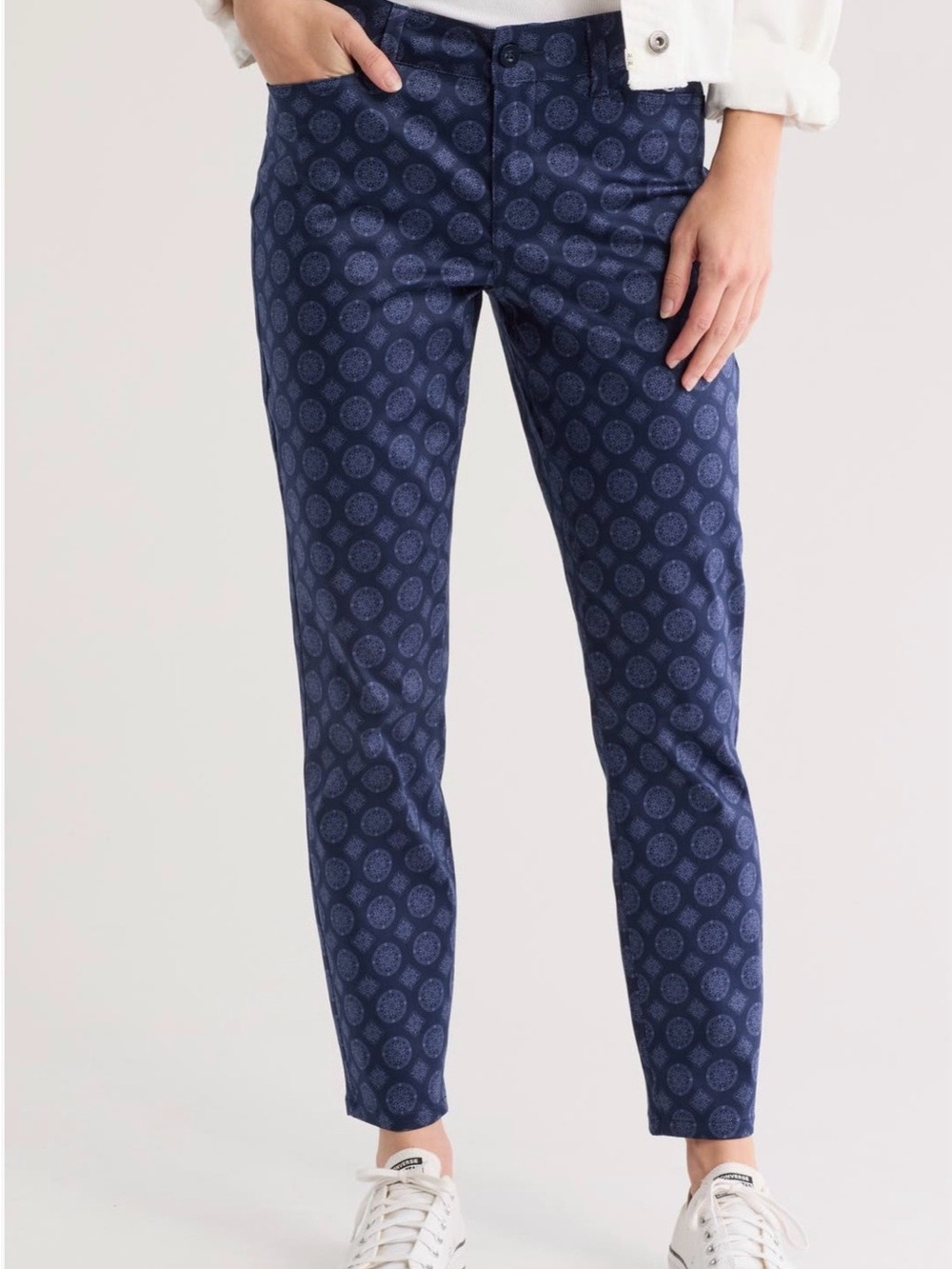 NYDJ Navy Pendant Print Pants
